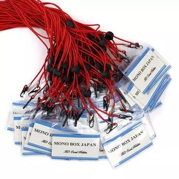 Держатель для удостоверения личности Monobox с регулируемой длиной, держатель для имени, шейный ремешок для детей и взрослых, идентификатор сотрудника, водонепроницаемый, 50 шт., красный