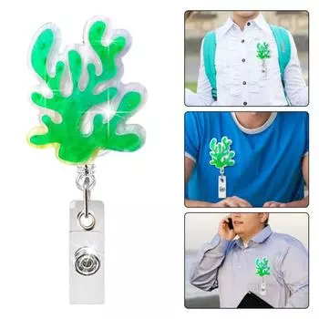 Держатель для удостоверения личности педиатра, выдвижной держатель для удостоверения личности медсестры, зажим для удостоверения личности студента-медсестры, катушка для удостоверения личности в форме дельфина, медузы и коралла