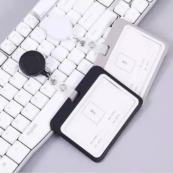 Держатель для удостоверения личности, пропуск, рабочая карта сотрудника, защитный чехол, чехол для рабочего разрешения с выдвижными катушками для бейджа