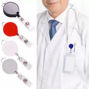 Держатель для удостоверения личности, сверхлегкий, широко используемый, без заусенцев, удобный, прочный, выдвижной, катушечный, школьные принадлежности чёрный