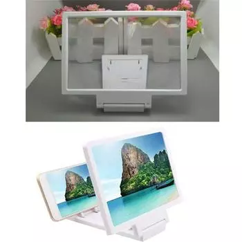 Держатель для увеличительного стекла для экрана мобильного телефона, 3D-лупа для экрана, складной HD-держатель для мобильного телефона чёрный