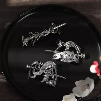 Держатель для ювелирных изделий, кельтские узлы, заколки для волос с драконом викингов, аксессуары для волос, заколки для волос, палочки для волос викингов 9