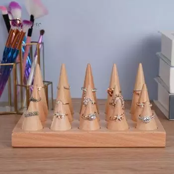 Держатель для ювелирных изделий в скандинавском стиле, большая емкость, натуральный цвет, деревянный держатель для колец для комода естественный