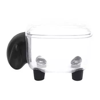 Держатель для ватных палочек Дизайн овечки Прозрачный Контейнер для хранения зубочисток Домашнее украшение Белый чёрный