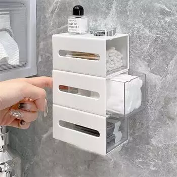 Держатель для ватных палочек, настенный диспенсер-органайзер для ватных палочек, зубной нити, ватных шариков, морских зажимов, резинок для волос, для ванной комнаты