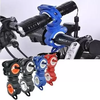 Держатель для велосипедного фонарика, вращающийся на 360°, фиксированный кронштейн для горного велосипеда, оборудование для велоспорта, рамка для переднего фонаря