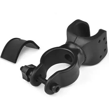 Держатель для велосипедного фонаря с вращением на 360 градусов, кронштейн для фонарика, многофункциональное крепление для фонаря на шоссейный велосипед, зажим для переднего фонаря чёрный