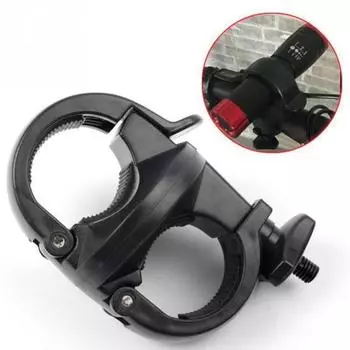 Держатель для велосипедного фонаря, вращение на 360 градусов, универсальный аксессуар, светодиодный фонарик, подставка для насоса, крепление для велосипеда чёрный