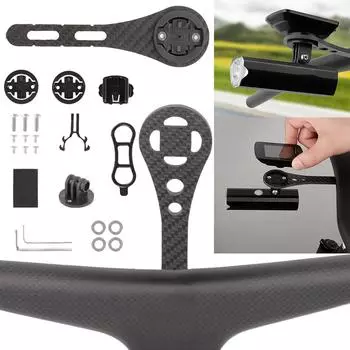 Держатель для велосипедного компьютера из углеродного волокна, крепление для секундомера и спидометра на горном велосипеде, кронштейн для лампы и камеры для Garmin Cateye Bryton