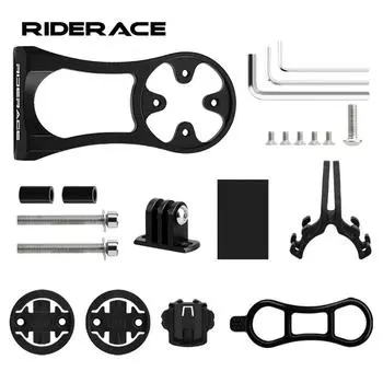 Держатель для велосипедного компьютера, крепление для велосипедной фары, компьютерный кронштейн для Garmin Bryton GPS GoPro Sport Cam, держатель для фонарика с датчиком сердечного ритма чёрный