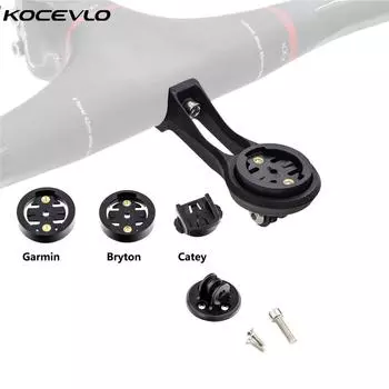 Держатель для велосипедного компьютера, удлинительный кронштейн, пластиковое удлиненное основание с шайбой, черный для Garmin/Bryton/Catey чёрный