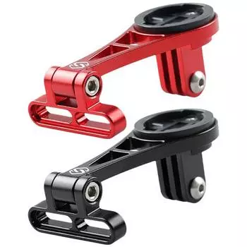 Держатель для велосипедного компьютера, удлинительный кронштейн из алюминиевого сплава, аксессуары для велосипедной камеры, подставка для освещения для Garmin Bryton Cateye чёрный