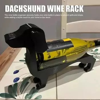 Держатель для винной бутылки в виде таксы, новинка, органайзер для винной полки, держатель для винной бутылки и банок с напитками в виде таксы, стойка для бара