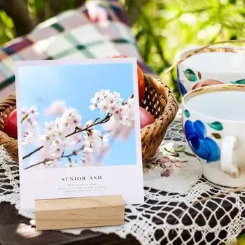 Держатель для визиток из дерева с основанием для открытки, высокопрочный, с гладкими краями, без заусенцев, держатель для визиток S