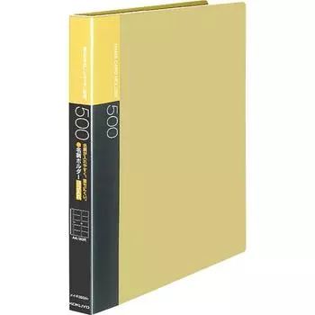 Держатель для визиток KOKUYO File, сменный, тип A4, вертикальный, 30 отверстий, желтый, May-F355NY жёлтый