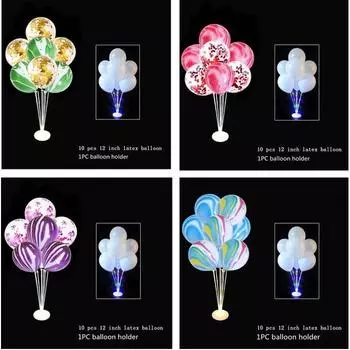Держатель для воздушного шара своими руками, блестящий конфетный агатовый шар, день рождения, свадьба, годовщина, украшение для вечеринки, набор держателей для воздушных шаров 1pc (color random)