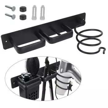 Держатель для выпрямителя для волос, ящик для хранения, инструмент для ухода за волосами в ванной, настенный держатель для хранения, органайзер, держатель для фена, многофункциональная стойка