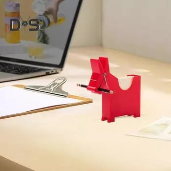 Держатель для заметок Mule с отделением для ручки Компактный настольный держатель для заметок Функциональный органайзер для декора стола белый