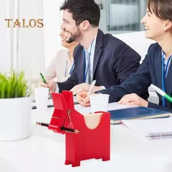 Держатель для заметок Mule с отделением для ручки Компактный настольный держатель для заметок Функциональный органайзер для декора стола белый