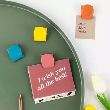 Держатель для заметок, нежный съемный, ярких цветов, домашний дневник, альбом для вырезок, магнитный зажим, бытовые принадлежности красный