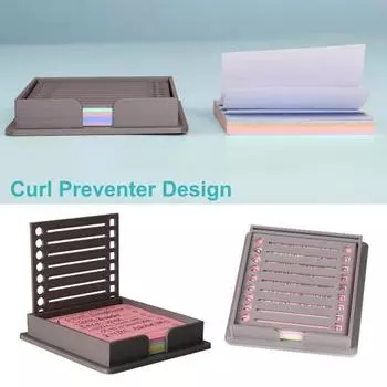 Держатель для заметок с трафаретом, диспенсер для заметок, водонепроницаемый компактный размер, портативный самоклеящийся органайзер для блокнотов серый