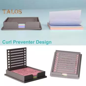 Держатель для заметок с трафаретом, диспенсер для стикеров, водонепроницаемый портативный акриловый самоклеящийся органайзер для хранения блокнотов чёрный