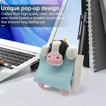 Держатель для заметок, всплывающий диспенсер для заметок с держателем для ручек, дизайн на присоске, диспенсер для заметок, украшение для рабочего стола чёрный