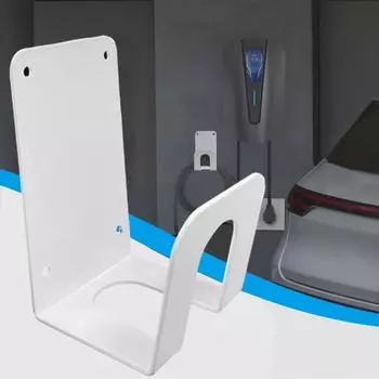 Держатель для зарядного устройства электромобиля, держатель для зарядного устройства электромобиля, настенный J-образный крюк, прочный держатель для защиты и организации зарядного устройства электромобиля белый