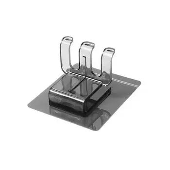 Держатель для зубной щетки, настенный пластиковый аксессуар для ванной комнаты, держатель для зубной щетки, простые бытовые аксессуары без штамповки чёрный