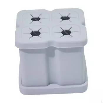 Держатель для зубной щетки, отдельно стоящий, портативный, для ванной комнаты на столешнице Gray 4 grid