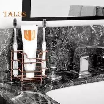 Держатель для зубных щеток из нержавеющей стали, настенный семейный держатель для зубных щеток, подставка для зубной пасты, аксессуары для ванной комнаты розового золота