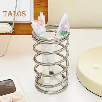 Держатель для зубных щеток из нержавеющей стали, спиральный дизайн, многоцелевая стойка для хранения зубной пасты и кистей для макияжа, органайзер для ванной комнаты L