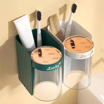 Держатель для зубных щеток, магнитный, без удара, настенный, на присоске, набор для полоскания рта, для ванной комнаты