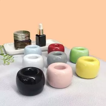 Держатель для зубных щеток, мини-керамическая подставка для зубных щеток, полый дизайн, универсальный держатель для ручек для домашней ванной комнаты серый