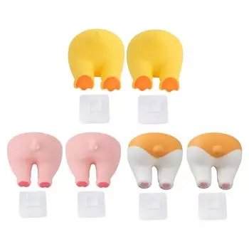 Держатель для зубных щеток с мультяшными животными, милая настенная вешалка для кухни, ванной комнаты, подвешивание полотенец Pig Tail