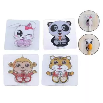 Держатель для зубных щеток, водонепроницаемая вешалка, влагостойкий кронштейн для хранения, экономящий место аксессуар для ванной комнаты, общежития, отеля type 4