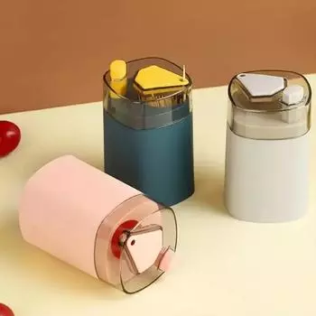 Держатель для зубочисток, прессованный, автоматический, держатель для зубочисток, кухонный, ресторанный, настольный органайзер, инструменты для чистки зубов серый