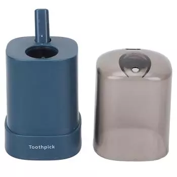 Держатель для зубочисток утолщенный автоматический выдвижной съемный диспенсер для зубочисток для ресторанов синий