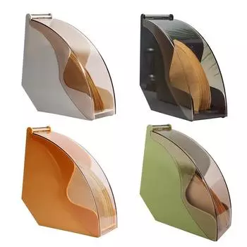 Держатель фильтровальной бумаги 1 шт. с акриловой крышкой-диспенсером жёлтый