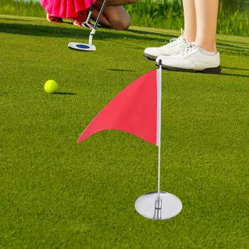 Держатель флага для гольфа Practice Putting Cup с диском для лунки, тренировочное пособие для паттера