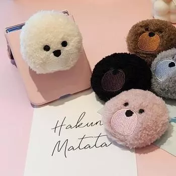 Держатель Fluffy Smart Talk Ручка для собаки Fluffy Poodle Bichon, серая, 1 шт.