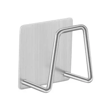 Держатель губки для раковины Самоклеящаяся сушилка для слива (201 нержавеющая сталь)