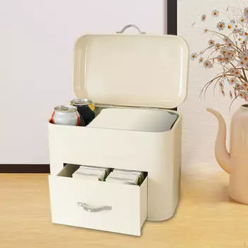 Держатель хлебной коробки Хлебница Прочный контейнер для хранения продуктов питания для кухонного прилавка, белый