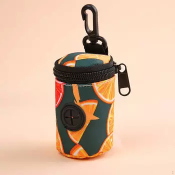 Держатель и дозатор для собачьих какашек, мусорный контейнер для уличных отходов orange patterned