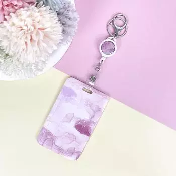 Держатель идентификационного бейджа Легкий, с выдвижным именем. Катушка с изысканным рисунком для использования вертикального держателя карты-ключа. синий