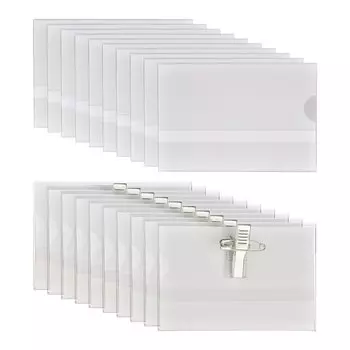 Держатель именной бирки Coolooda Держатель именной бирки Набор из 20 держателей удостоверений личности Тип безопасности Пропуск для сотрудников Пропускной чехол для удостоверения личности сотрудника Вечеринка Социальная встреча Школа