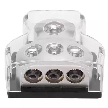 Держатель из цинкового сплава, распределительный блок для автомобильного аудиокабеля питания/заземления, 1 вход, 3 выхода