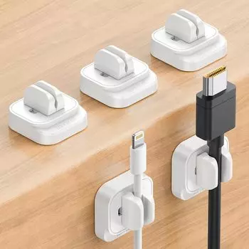 Держатель кабеля пружинного типа Lamicall Fixed Cable Vertical Paste Strong Adhesive USB-провода Storage Summary Tabletop Desk Wall Cable Holder Neat Clip