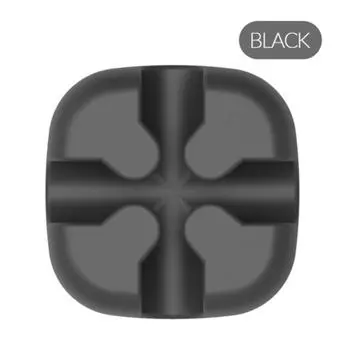 Держатель кабеля с одним отверстием, настольный органайзер для кабеля, силиконовый зажим для кабеля передачи данных, устройство для хранения чёрный