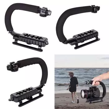 Держатель камеры U-Grip с винтовым креплением 1/4 и губчатой ручкой, идеально подходит для фото- и видеосъемки на открытом воздухе